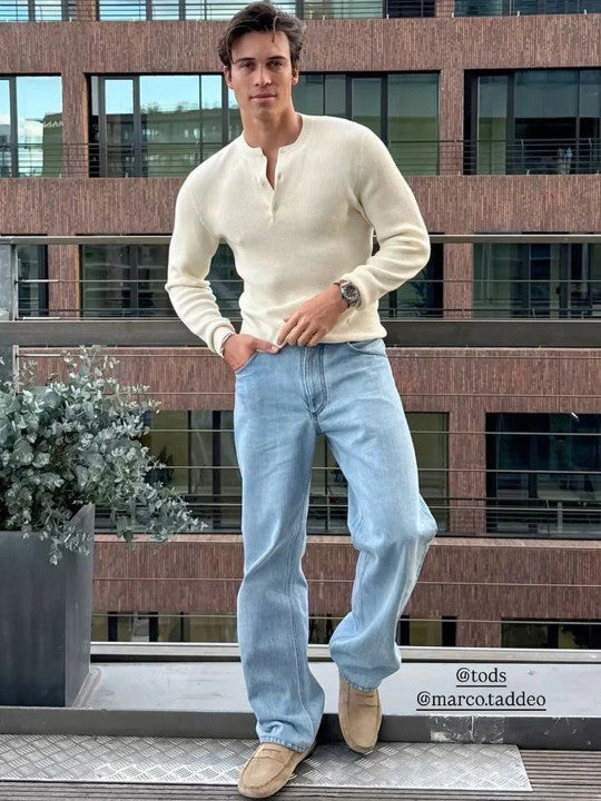 DAIME Men Relaxed Fit Mid-Rise Stretchable Jeans
