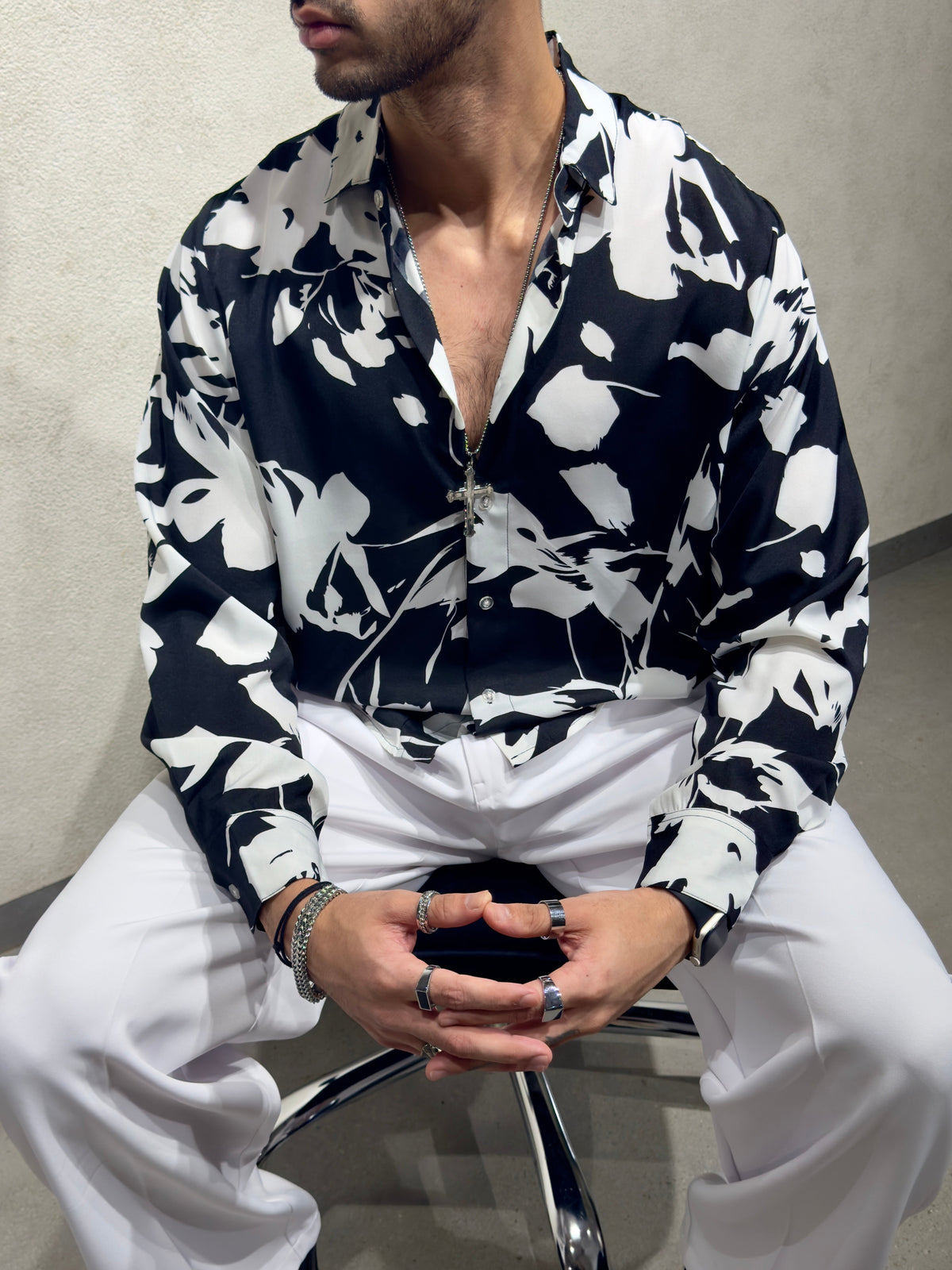 RIWYN Floral Forest Core Print Full-Sleeves Shirt