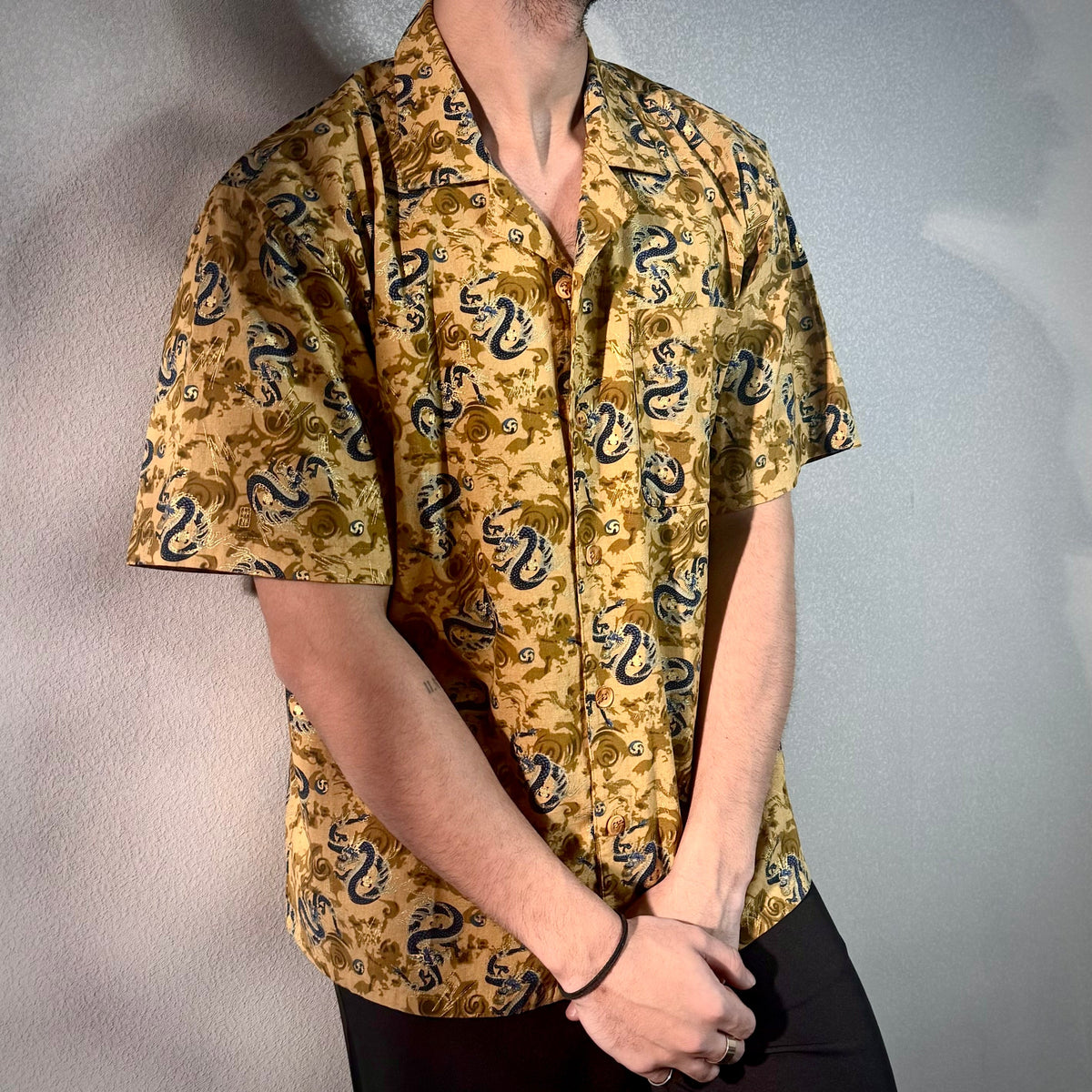 RIWYN Dragon Evil Eye Structured Shirt