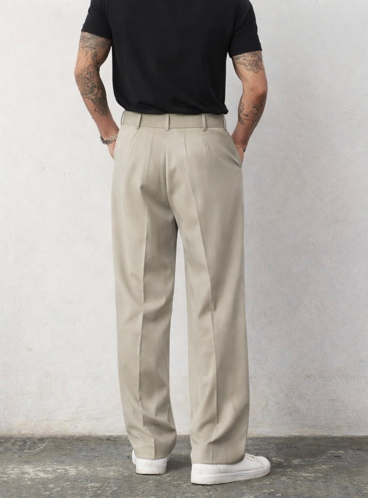 RIWYN Neat Pleats Tailored Linen Pants