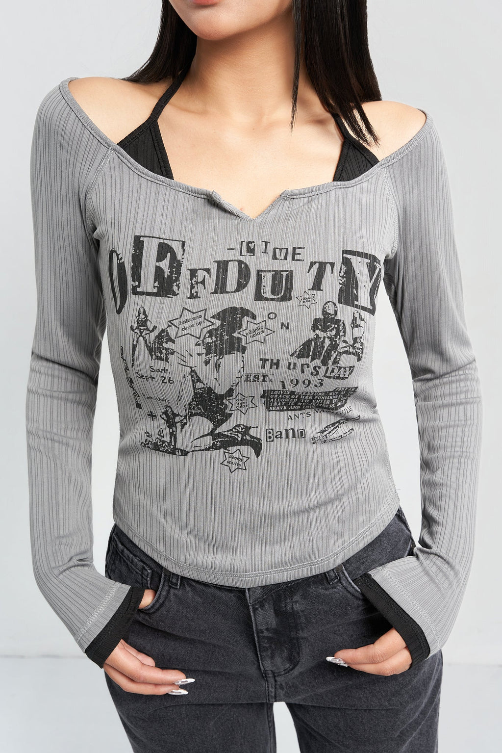 RǏWYÑ | Y2K Chill Girl Full Sleeve Top