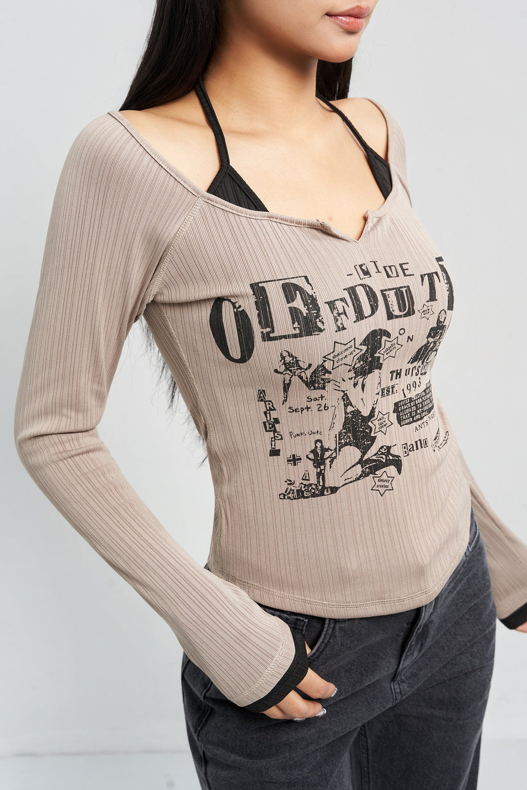 RǏWYÑ | Y2K Chill Girl Full Sleeve Top