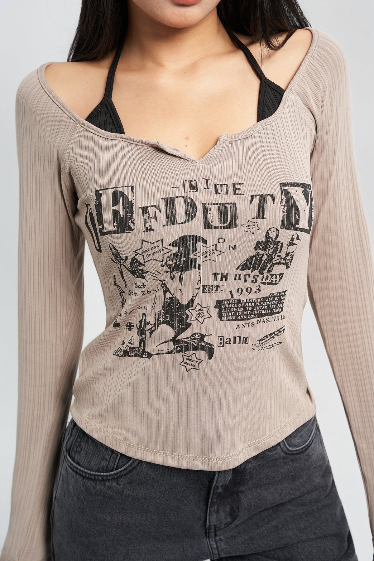 RǏWYÑ | Y2K Chill Girl Full Sleeve Top