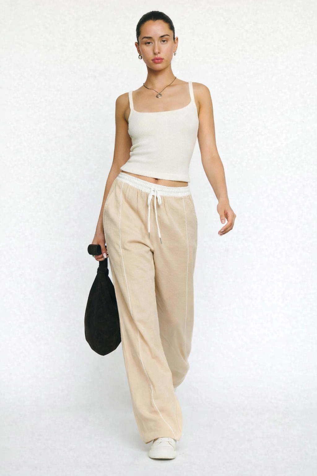 RǏWYÑ | Drawstring Wide Leg Pants