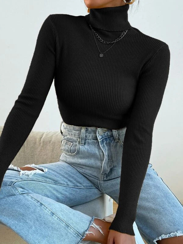RǏWYÑ | Polo High Neck Rib top