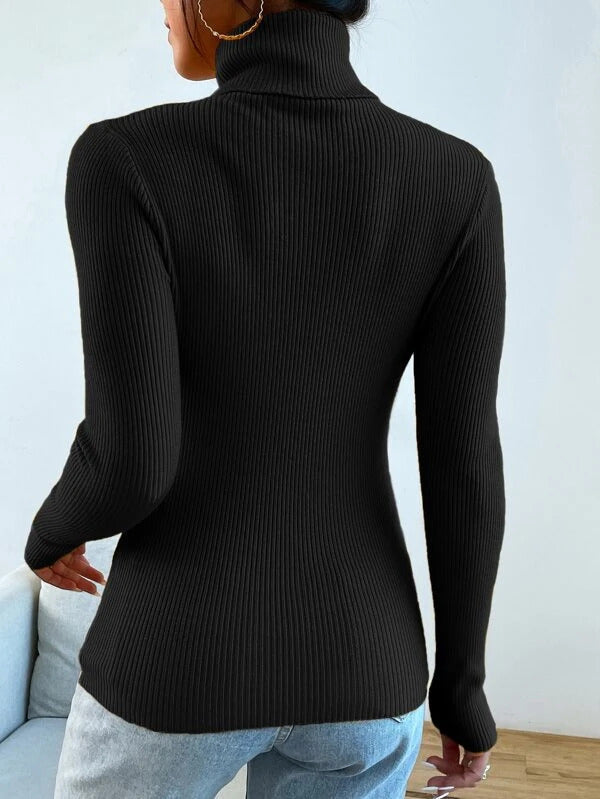 RǏWYÑ | Polo High Neck Rib top