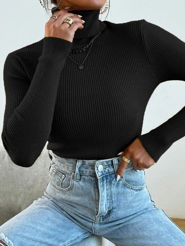 RǏWYÑ | Polo High Neck Rib top