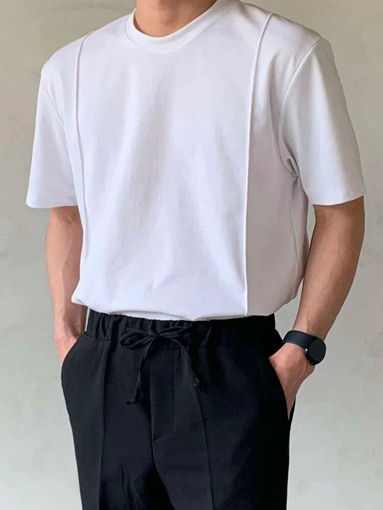 RIWYN Daily Detail Seam baggy Korean Tee