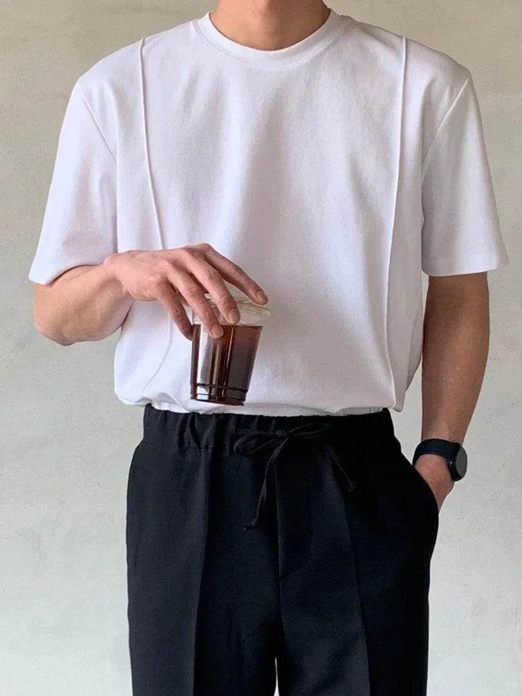 RIWYN Daily Detail Seam baggy Korean Tee