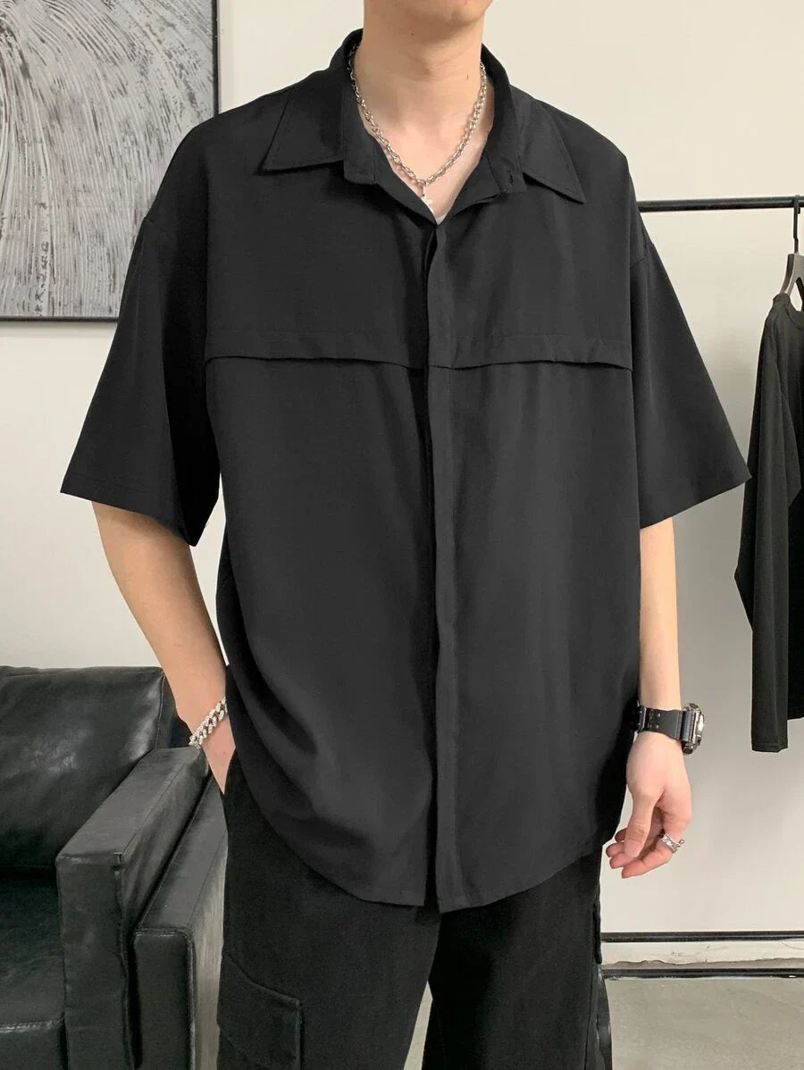 RIWYN Men Half-Sleeves Drop Shoulder Shirt