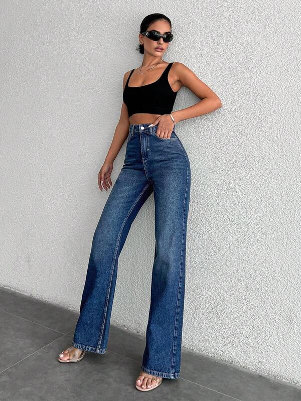 RǏWYÑ | Copper Blue Loose Straight Fit Jeans