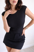 RǏWYÑ | Deep Back Honey Texture Top