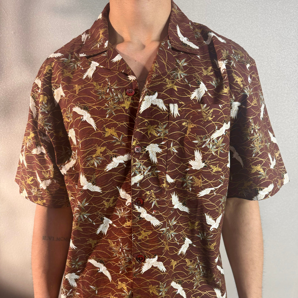 RIWYN Tranquil Swan in Brownland Structured Shirt