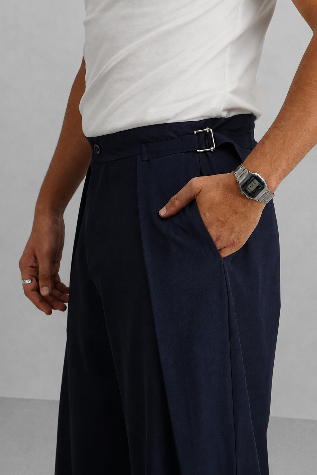 RIWYN Buckle Waist Flex Fit Pants