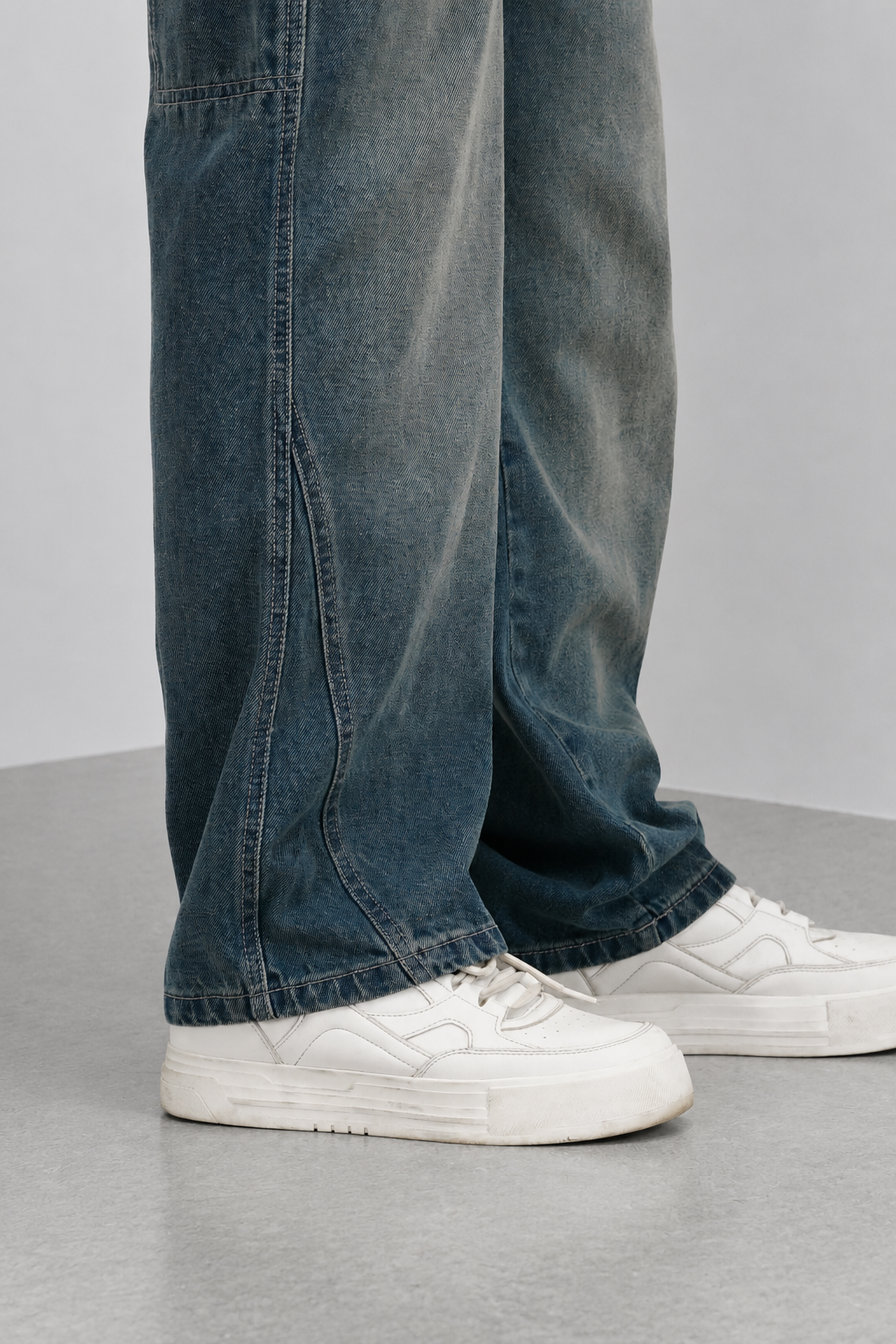 RIWYN Take It Easy Blue Baggy Jeans