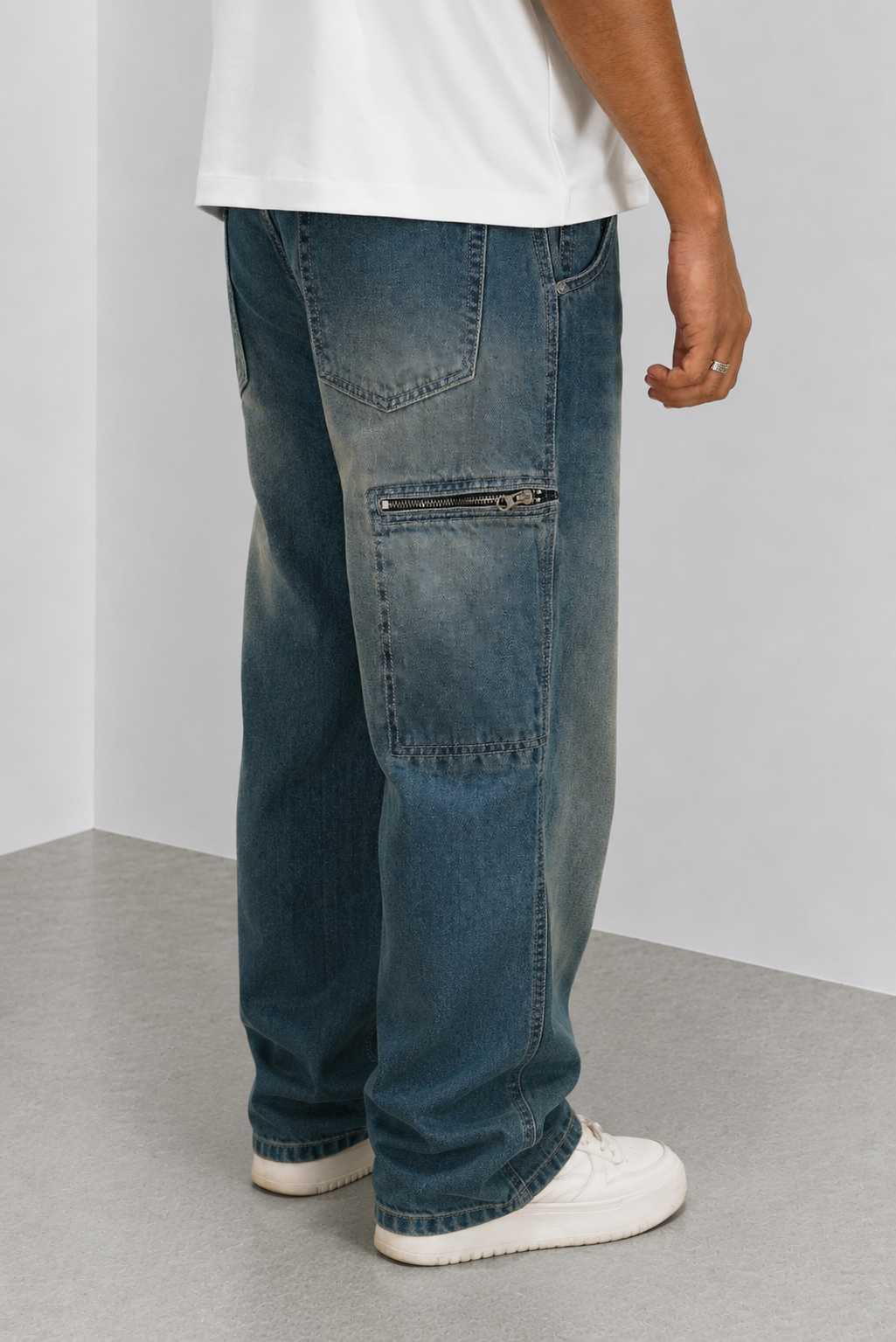 RIWYN Take It Easy Blue Baggy Jeans