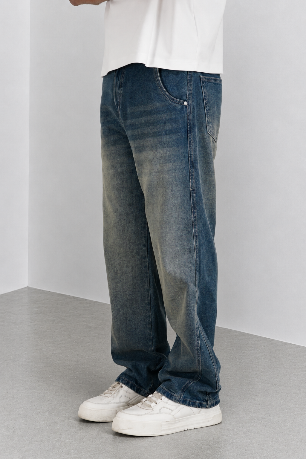 RIWYN Take It Easy Blue Baggy Jeans