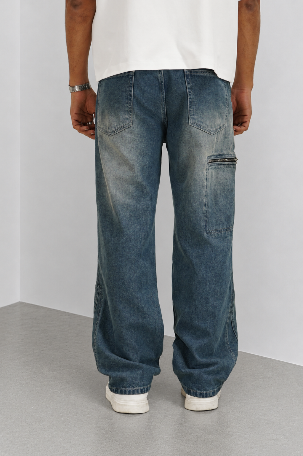 RIWYN Take It Easy Blue Baggy Jeans