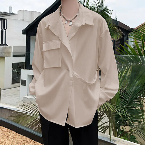 RIWYN Tokyo Style With Belt Oversized Shirt
