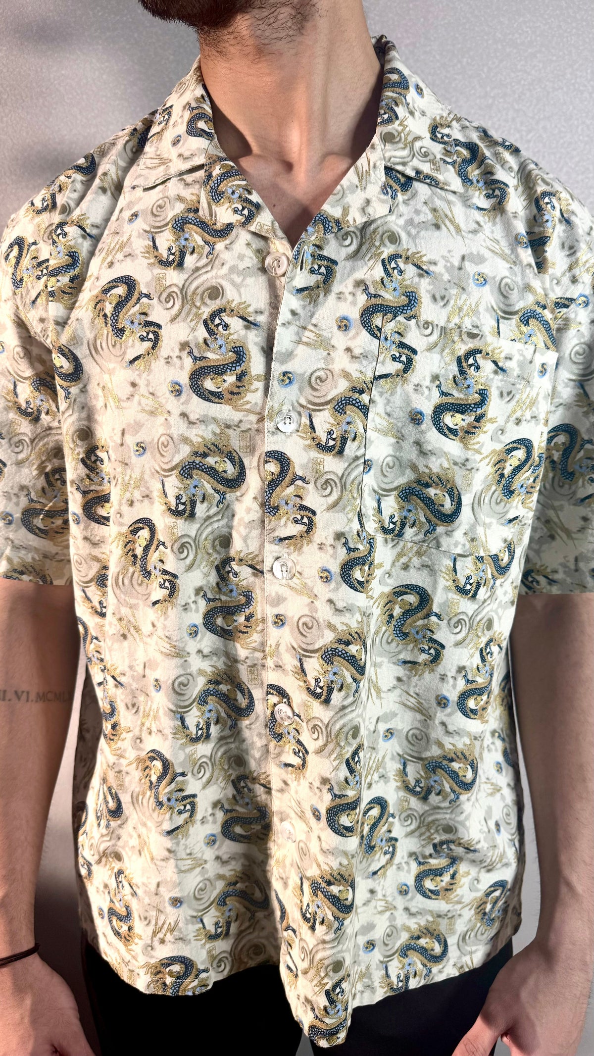 RIWYN Dragon Evil Eye Structured Shirt