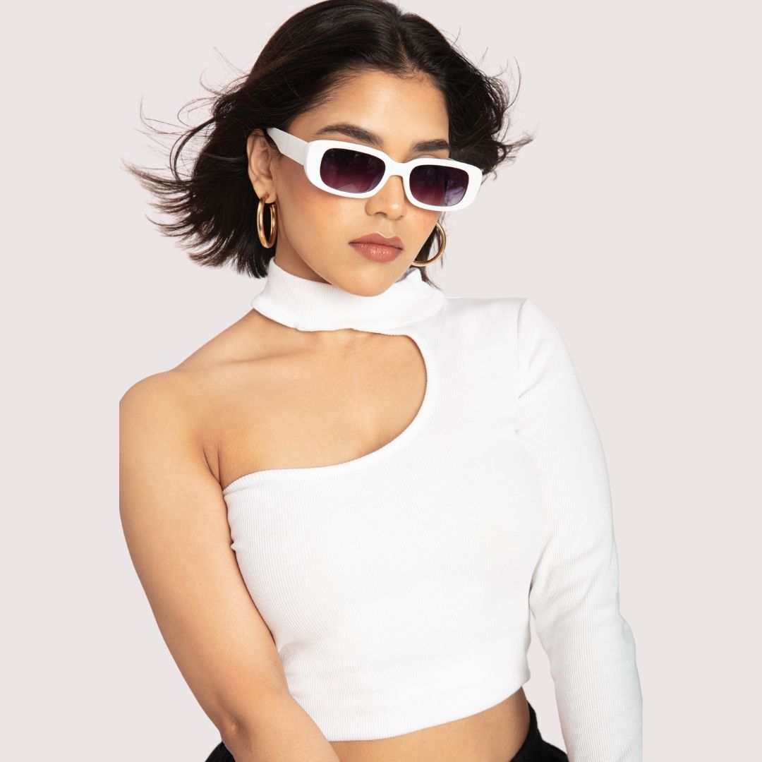 RǏWYÑ | Asymmetrical Neck One-Shoulder Top