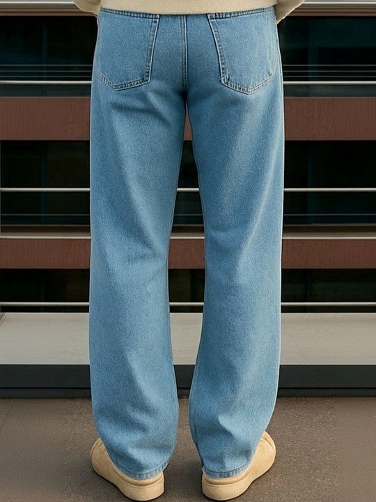DAIME Men Relaxed Fit Mid-Rise Stretchable Jeans