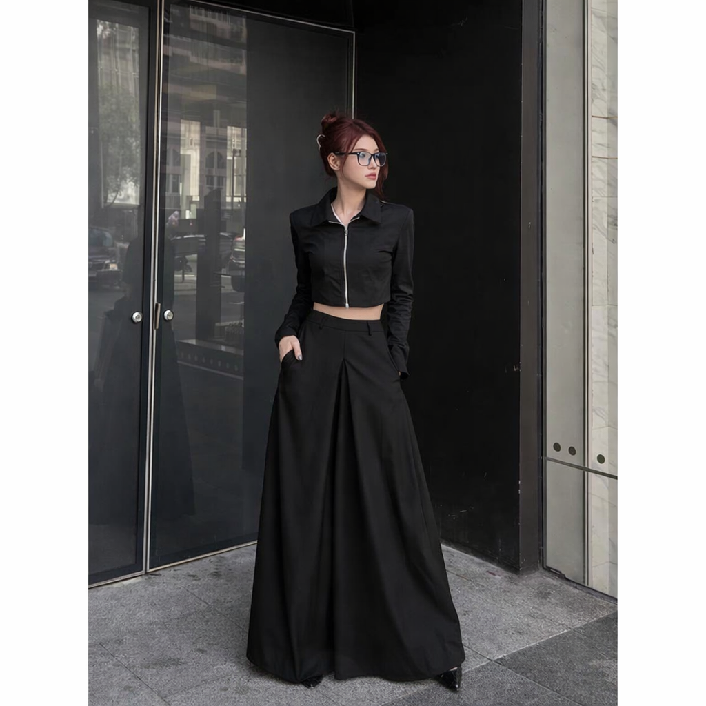 RǏWYÑ | Sakura Bloom Wide Leg Trousers