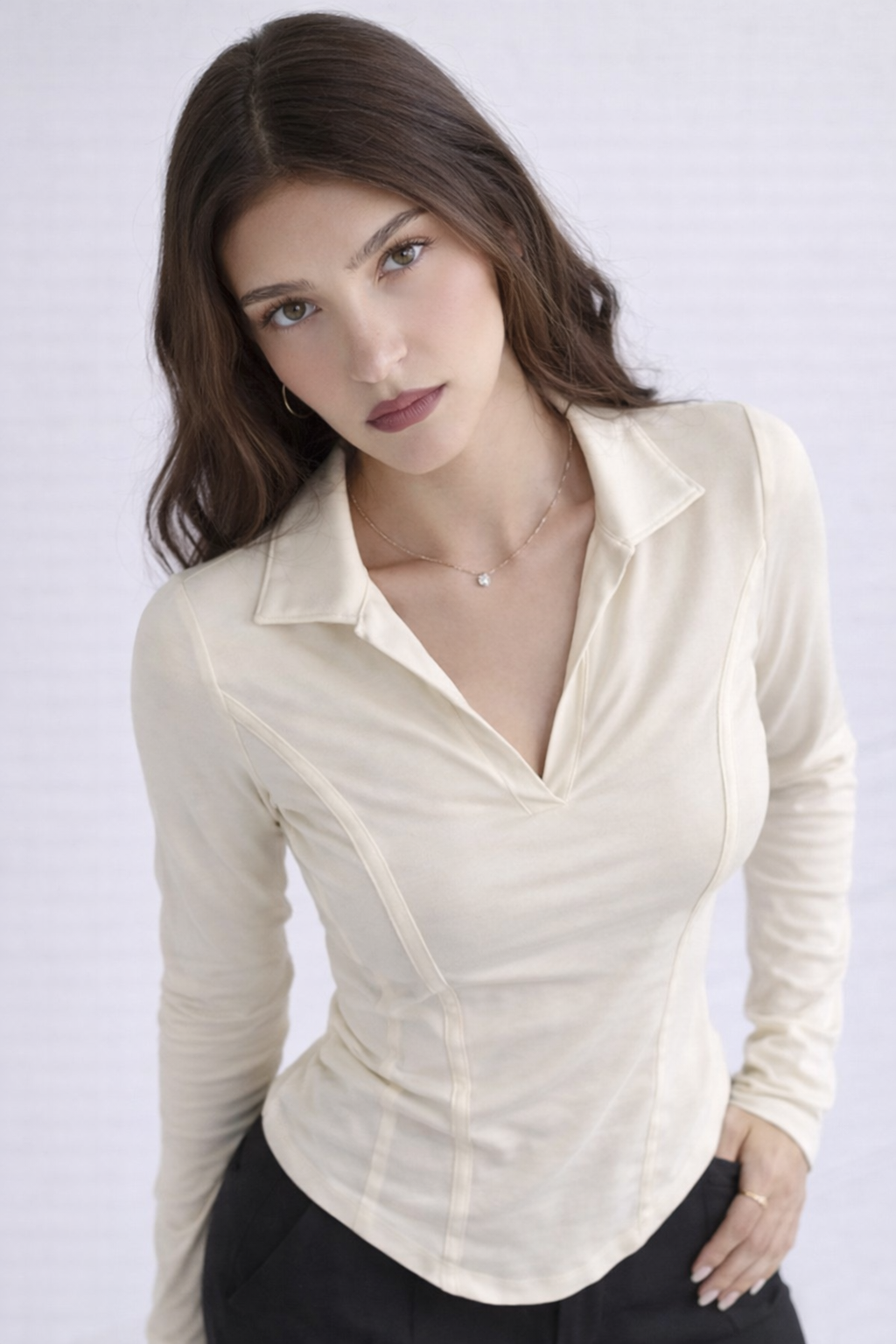 RǏWYÑ | Princess Seam Collared Top