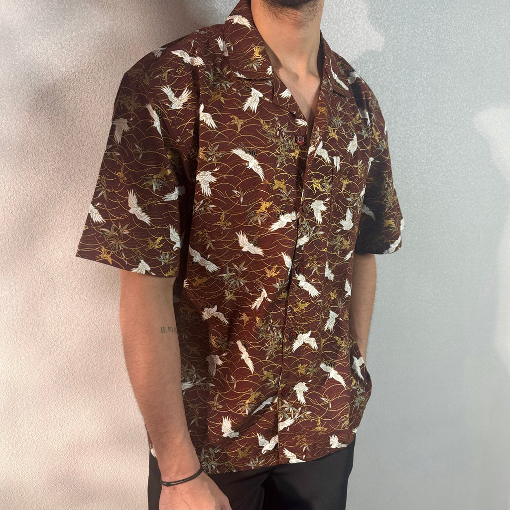 RIWYN Tranquil Swan in Brownland Structured Shirt