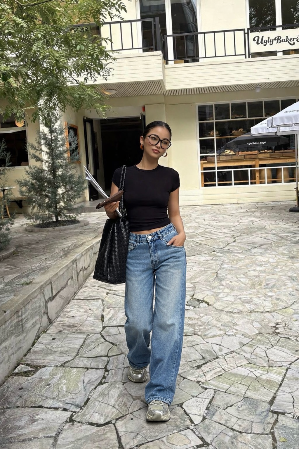 RǏWYÑ | Bling Bleach Wide Leg Jeans