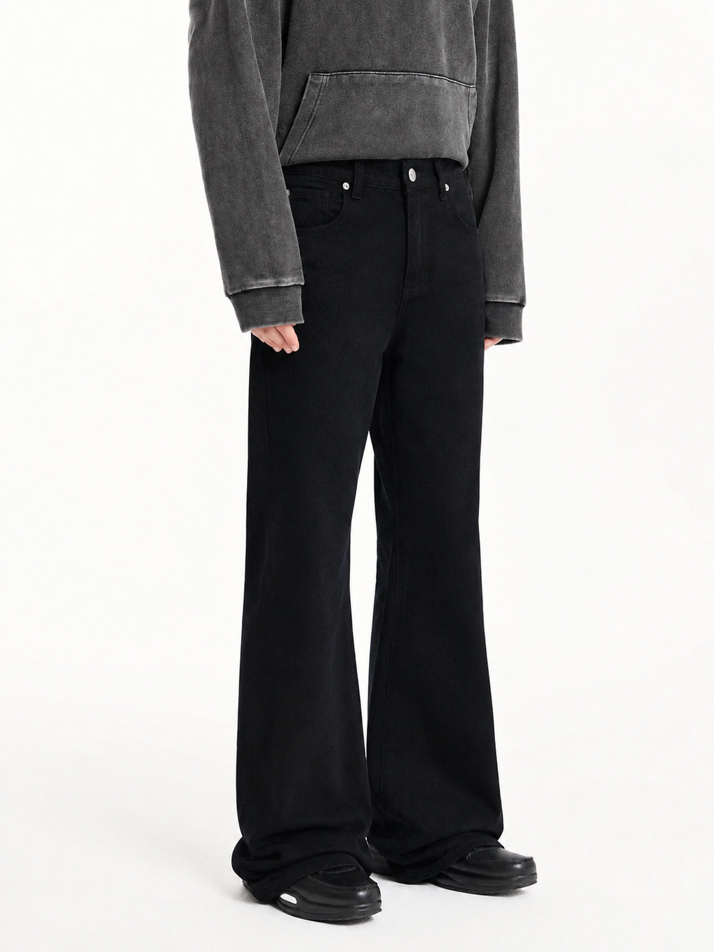 RIWYN Dark Matter Black Bootcut Jeans