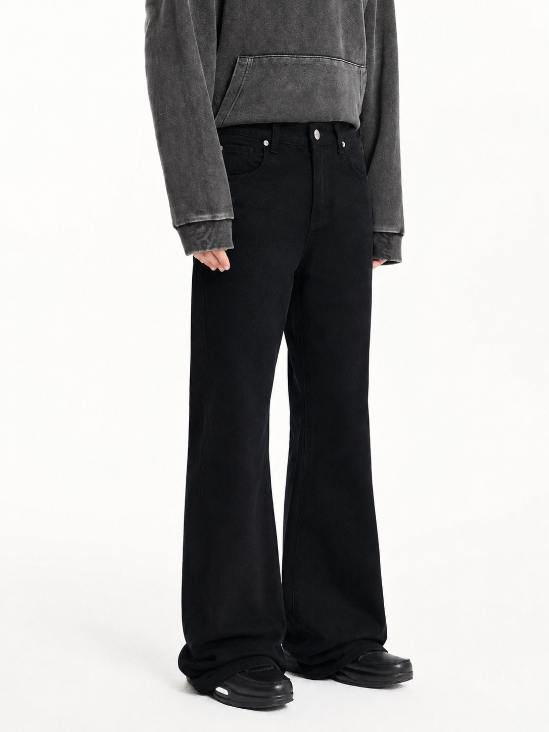 RIWYN Dark Matter Black Bootcut Jeans