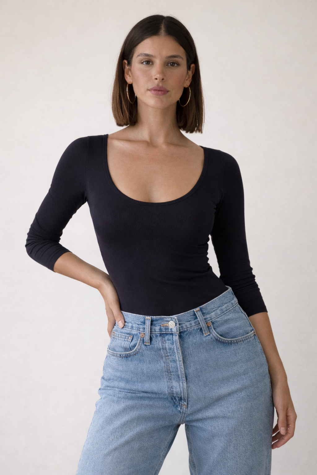 RǏWYÑ | Curve Contour Rib Fitted Top