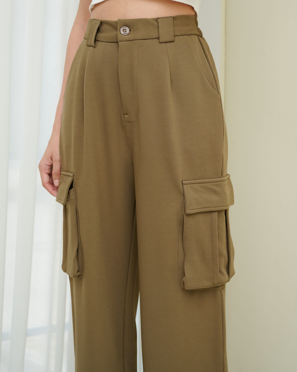 RǏWYÑ | Korean Baggy High Waist Cargo Pants