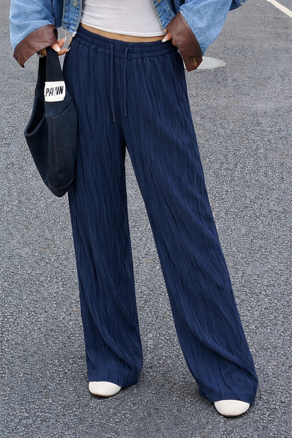 RǏWYÑ | Surface Wave Texture Baggy Joggers