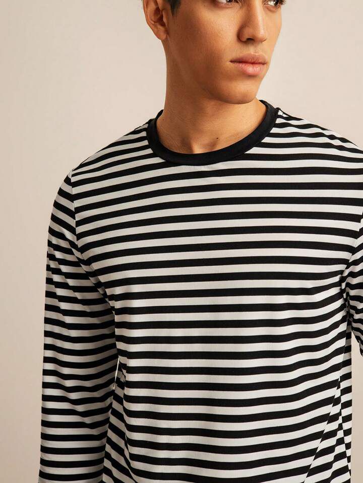 RIWYN Stripe Mode Long Sleeve Tshirt