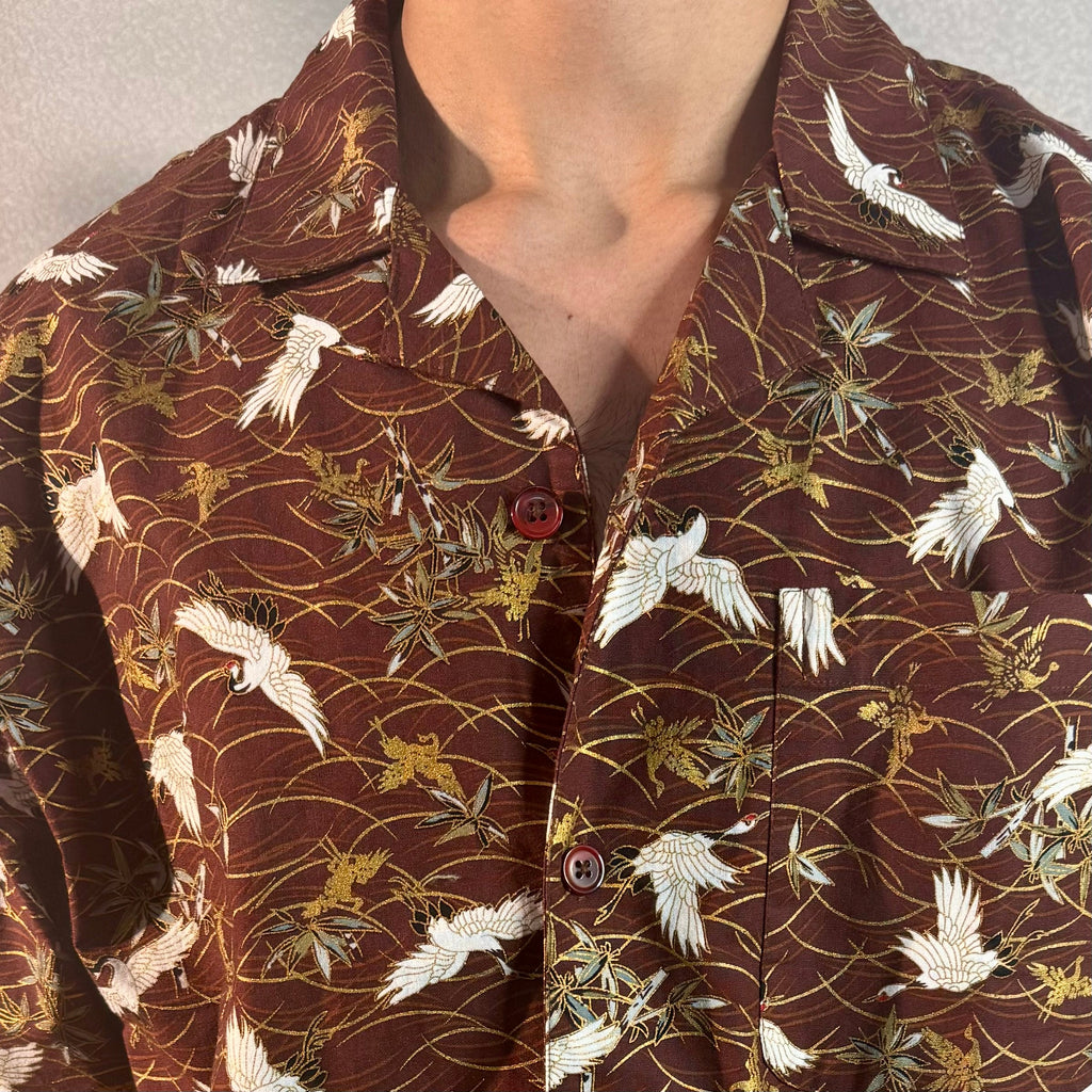 RIWYN Tranquil Swan in Brownland Structured Shirt