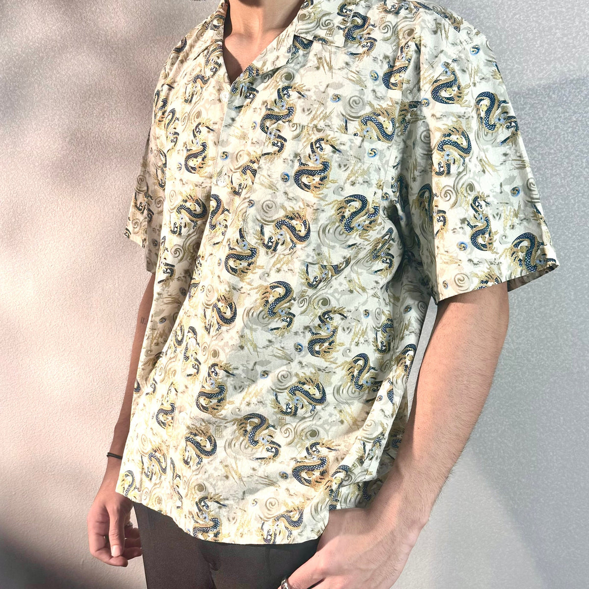 RIWYN Dragon Evil Eye Structured Shirt