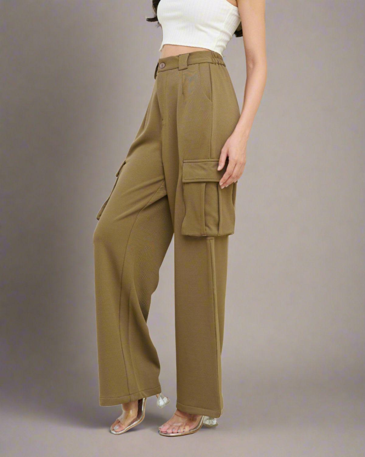 RǏWYÑ | Korean Baggy High Waist Cargo Pants