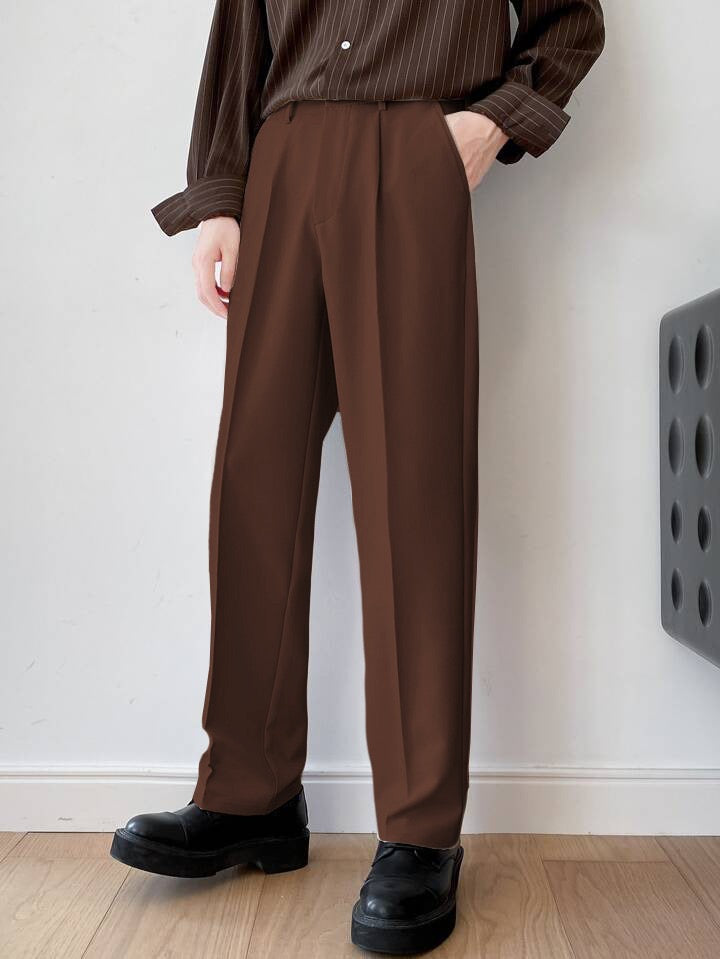 RIWYN Men Semi Formal Straight Fit Korean Pants
