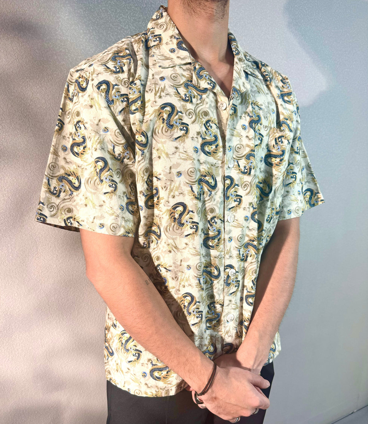 RIWYN Dragon Evil Eye Structured Shirt