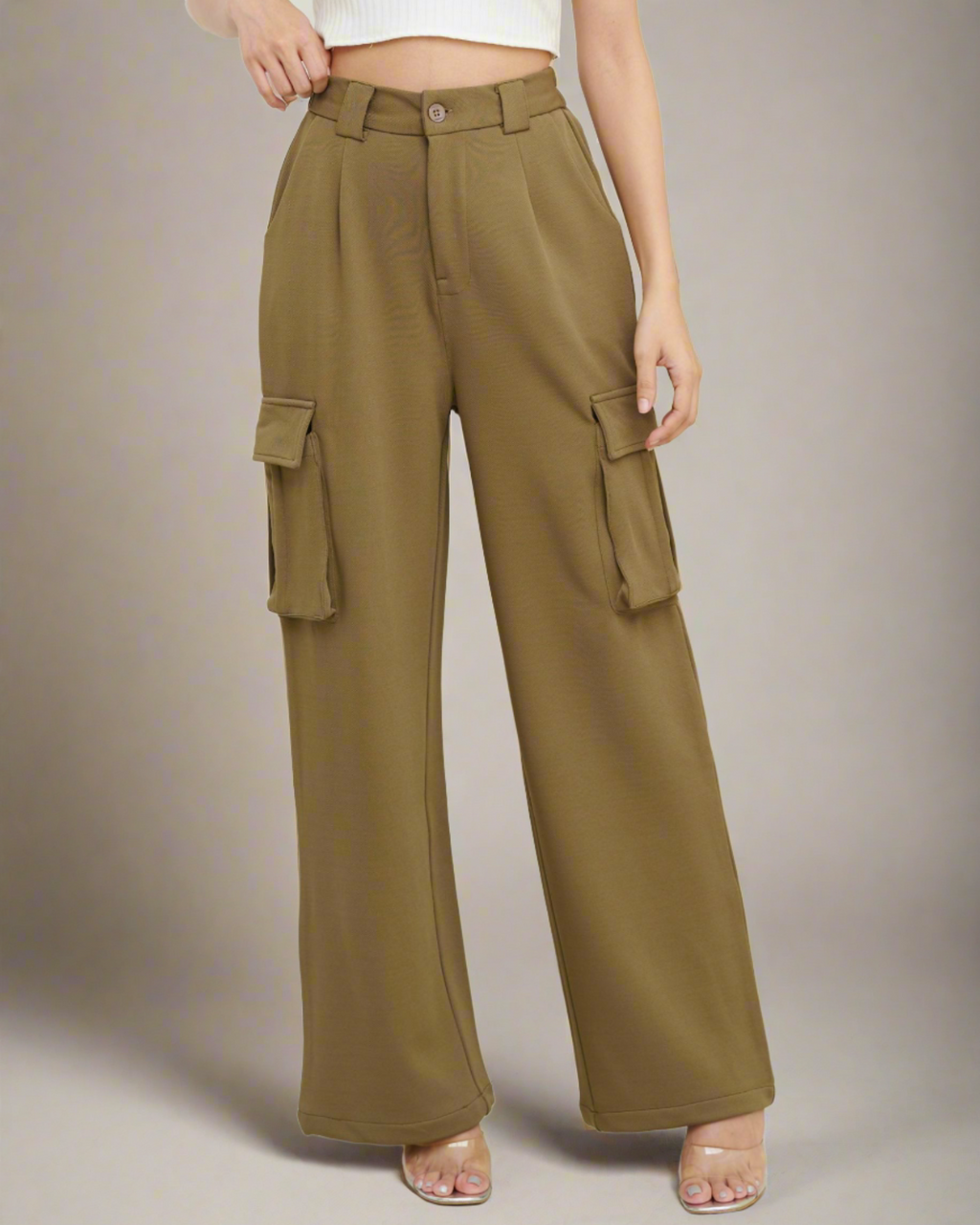 RǏWYÑ | Korean Baggy High Waist Cargo Pants