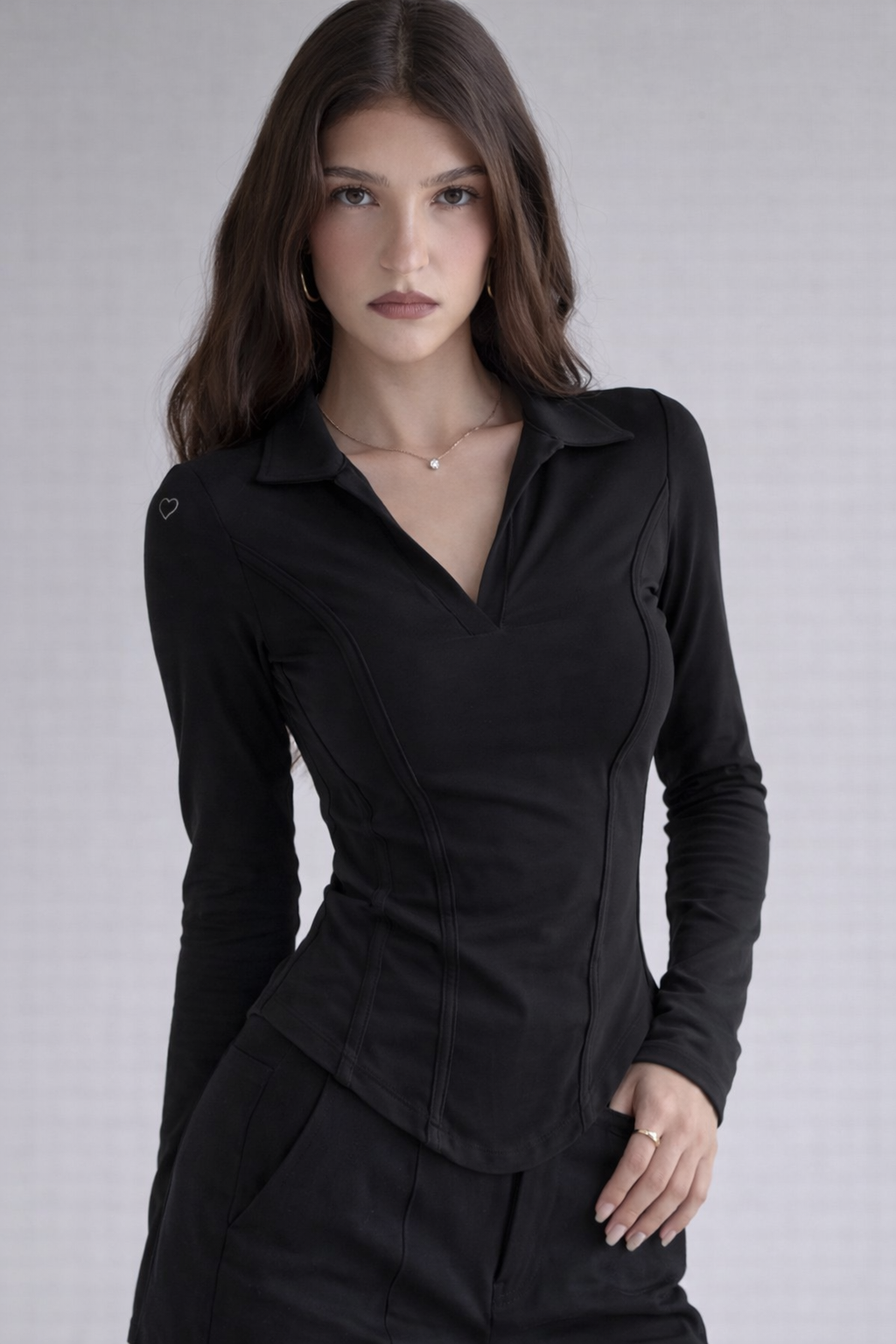 RǏWYÑ | Princess Seam Collared Top