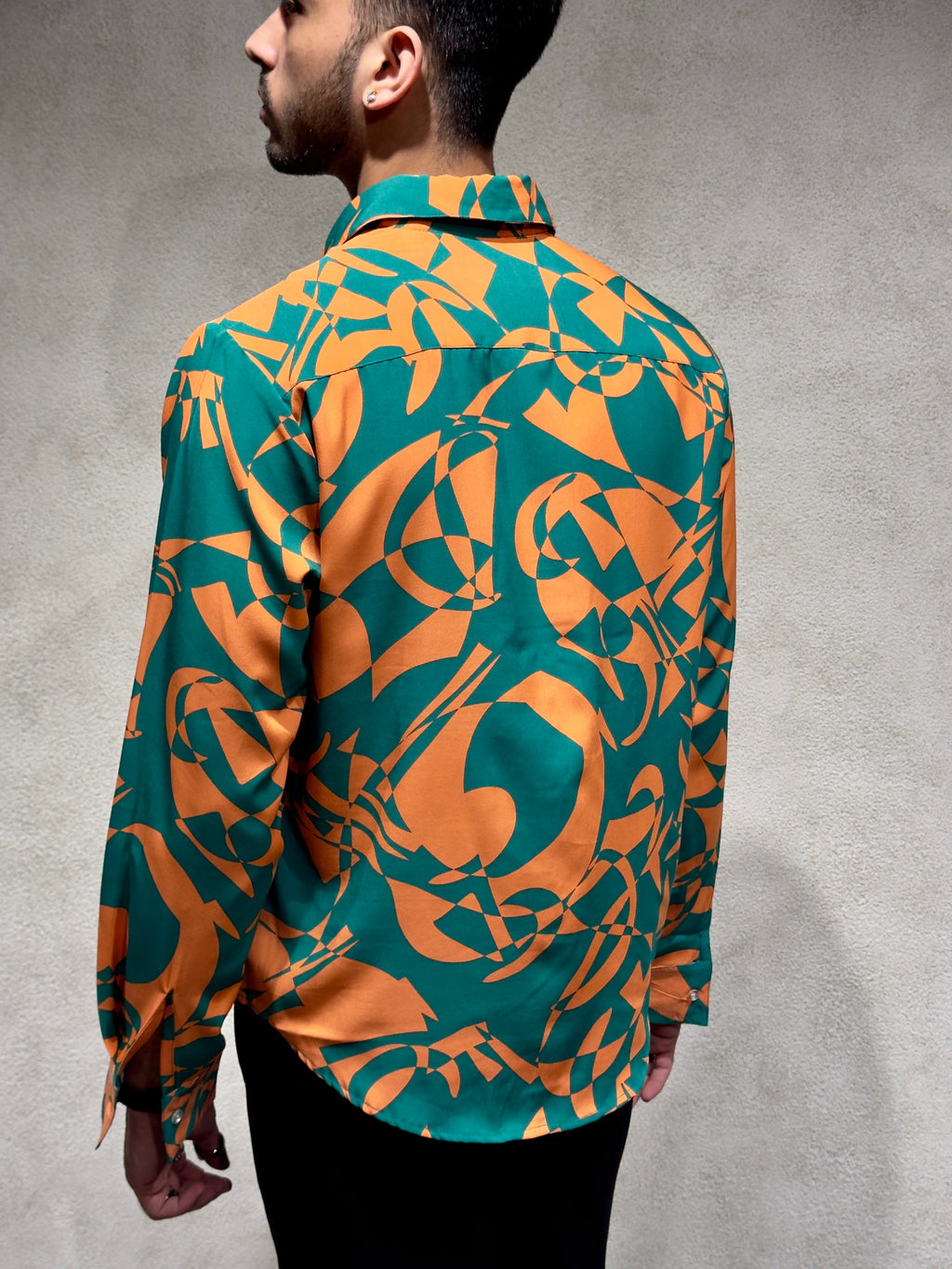 RIWYN Abstract Rhythm Print Full-Sleeves Shirt