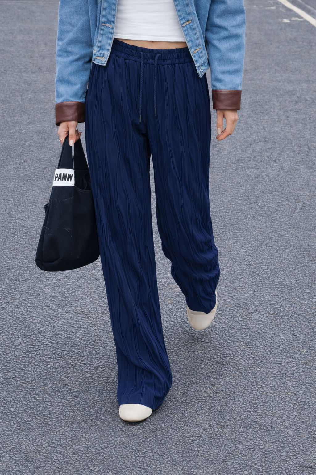 RǏWYÑ | Surface Wave Texture Baggy Joggers