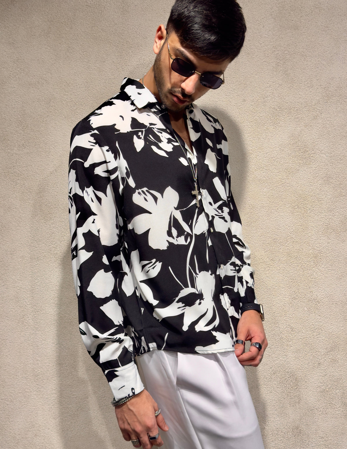 RIWYN Floral Forest Core Print Full-Sleeves Shirt