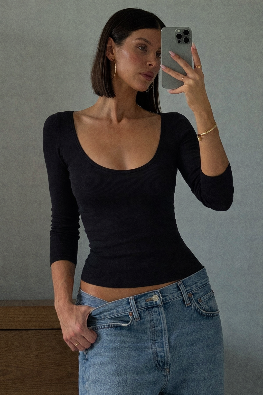 RǏWYÑ | Curve Contour Rib Fitted Top