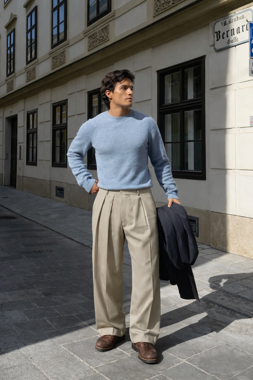 RIWYN Neat Pleats Tailored Linen Pants