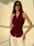 RǏWYÑ | Polo Collar Shirt With Snatch Tie Waist