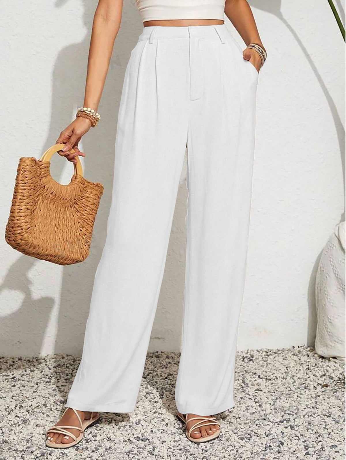 RǏWYÑ | Super Soft Linen Korean Baggy Pants
